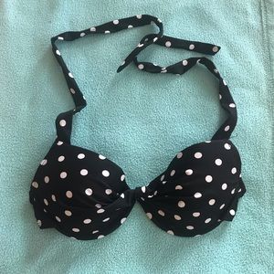 Black and White Bikini Top